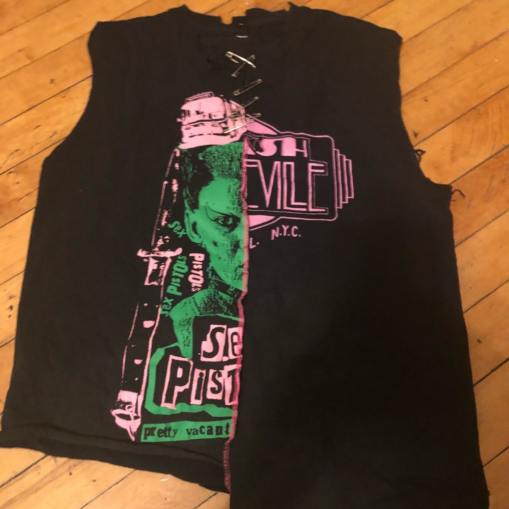 Trash & Vaudeville/ Sex Pistols Cut up T-shirt
